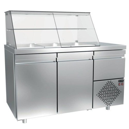 ΨΥΓΕΙΟ ΒΙΤΡΙΝΑ ΣΑΛΑΤΑΣ ΜΕ ΠΑΣΟ ΔΕΞΙΑ 138x70x130 