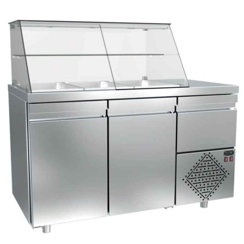 ΨΥΓΕΙΟ ΒΙΤΡΙΝΑ ΣΑΛΑΤΑΣ ΜΕ ΠΑΣΟ ΔΕΞΙΑ 138x70x130