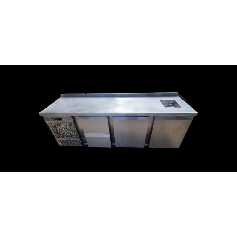 Ψυγείο πάγκος με δύο πόρτες και συρτάρια