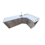 Γωνιακό Ερμάριο Με Λάντζα Inox Με Corian Καπάκι
