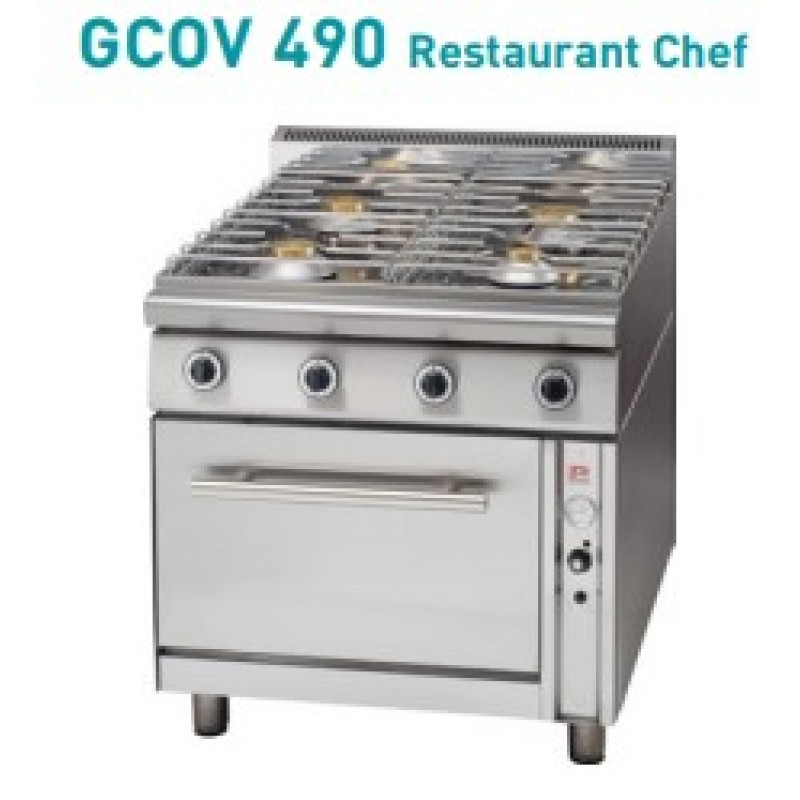 Κουζίνα υγραερίου / φυσικού αερίου GCOV 490 Restaurant Chef Panaritis