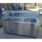 Μπαίν Μαρί Επιδαπέδιο 5 x GN 1/1 με Βιτρίνα και Θερμοθάλαμο 179,5x70x128,5 Inomak