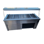 Μπαίν Μαρί Επιδαπέδιο 5 x GN 1/1 με Βιτρίνα και Θερμοθάλαμο 179,5x70x128,5 Inomak