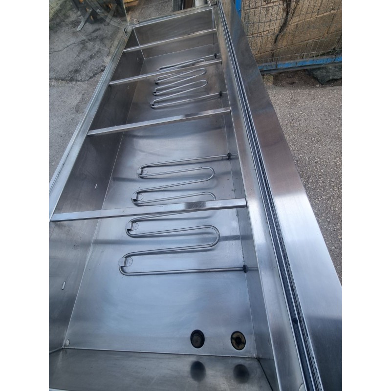 Μπαίν Μαρί Επιδαπέδιο 5 x GN 1/1 με Βιτρίνα και Θερμοθάλαμο 179,5x70x128,5 Inomak