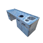 Ερμάριο καφέ με θέση ψυγείου, γούρνα, rinser, απορρίμματα, συρταριέρα καφέ